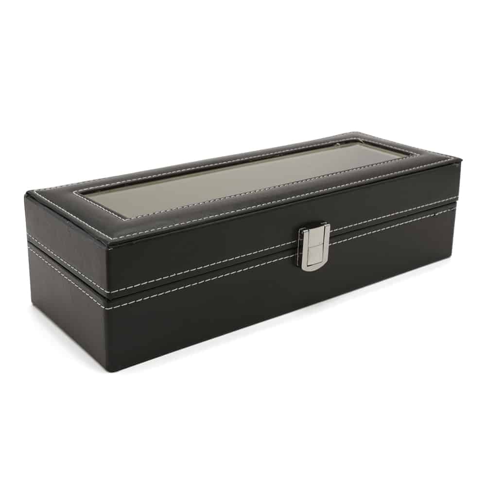black 6 grid watch box