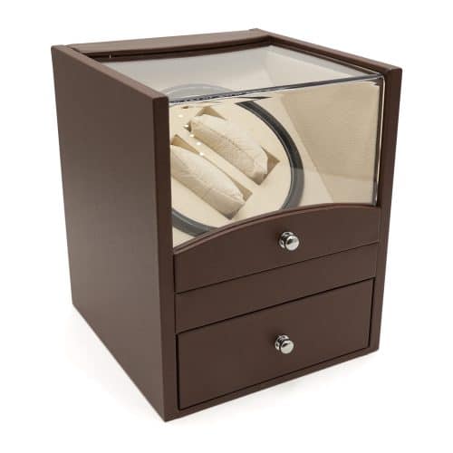 double watch winder with drawer