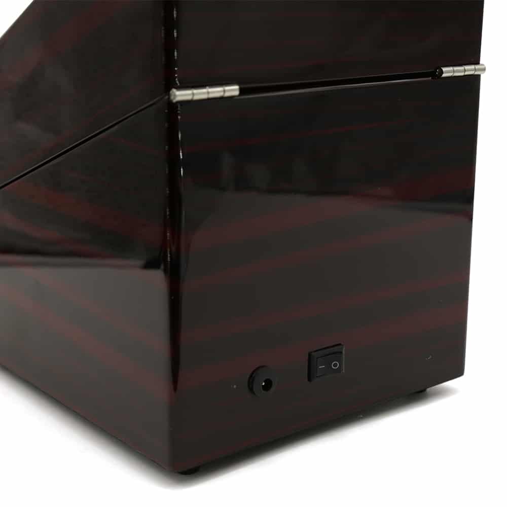 deep mahogany 2 slot watch winder with 3 slots