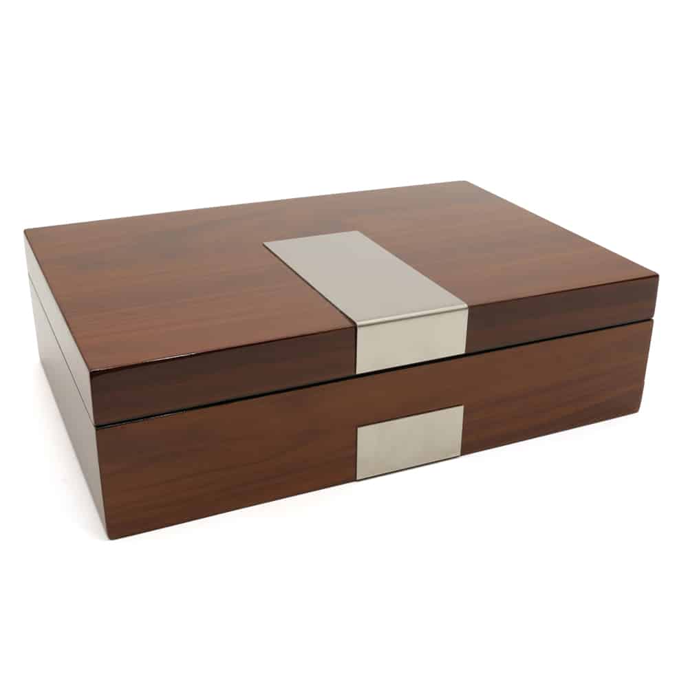 marble brown 8 slot watch box