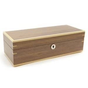 handmade walnut 5 slot watch box