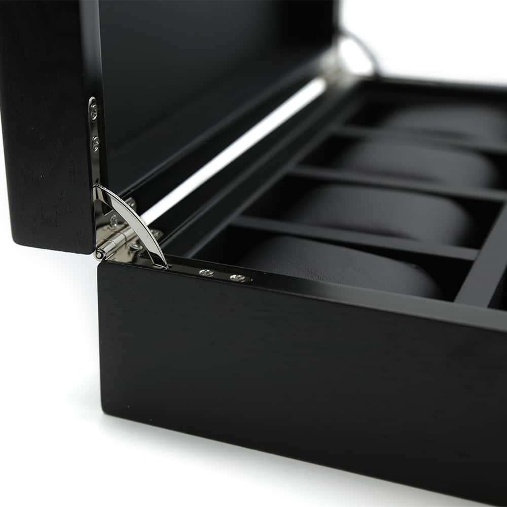 Wooden 8 Slot Watch Box Piano Black