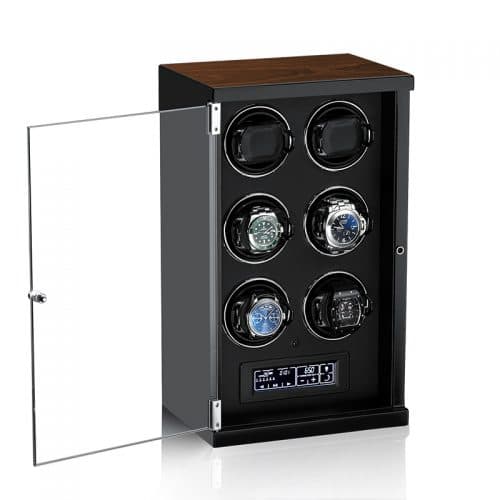 Classic Black 6-Slot Automatic Watch Winder