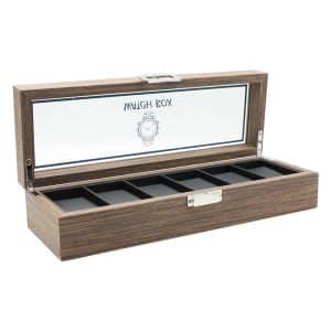 6 Slot Watch Box Wood Grain
