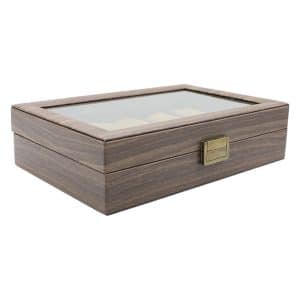 10 Slot Wood Grain Watch Box