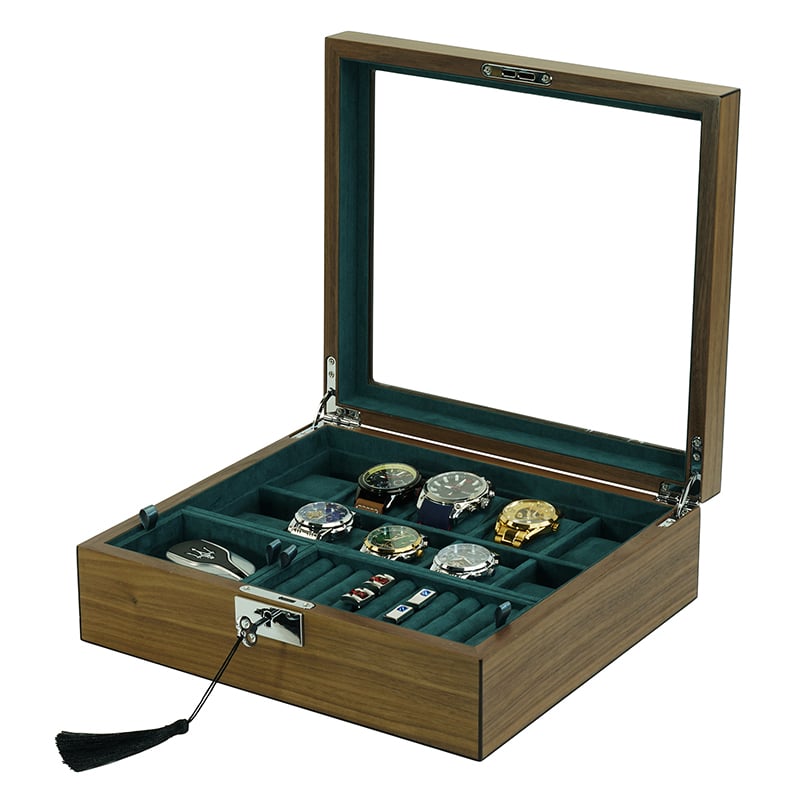 10 Slot Walnut Watch Box