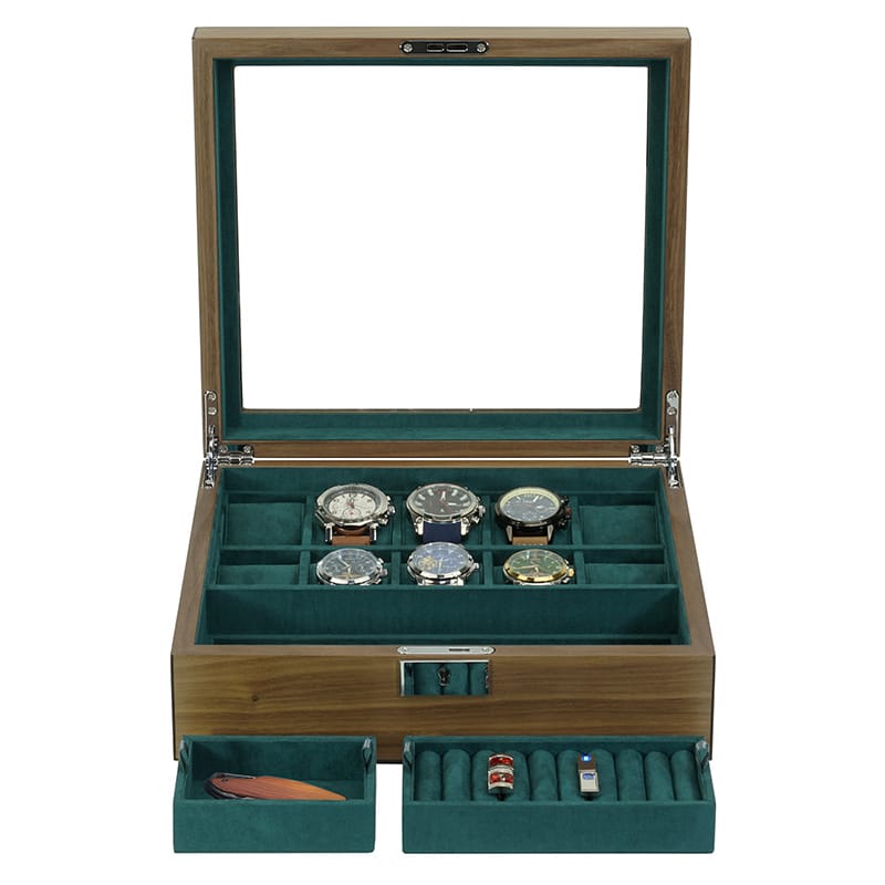 10 Slot Walnut Watch Box