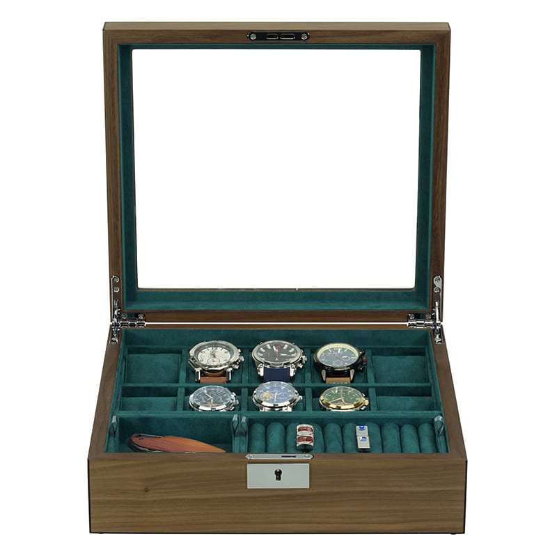 10 Slot Walnut Watch Box