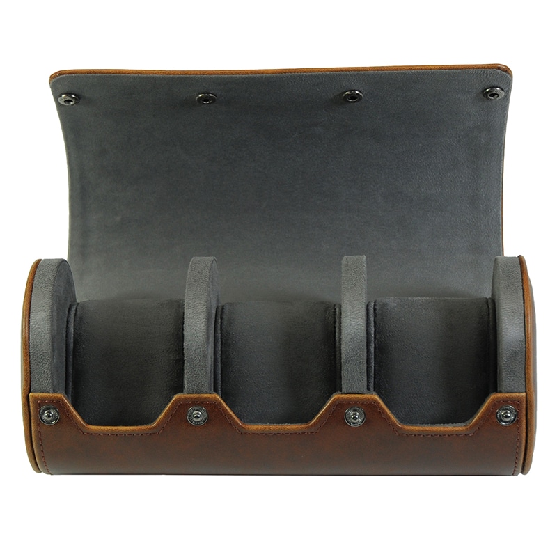 3 Slot Leather Watch Roll