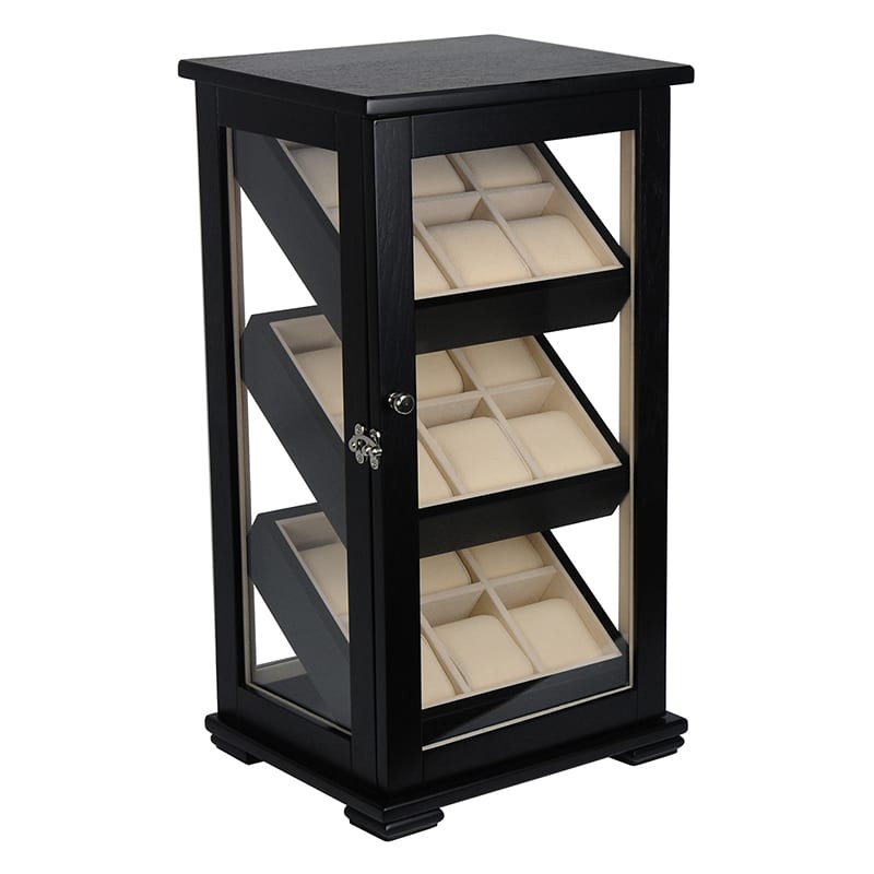18 Slots Oak Wood Watch Cabinet