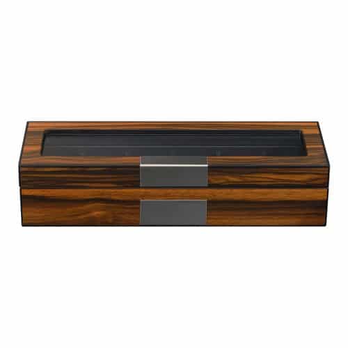 6 Slot Oxford Brown Watch Box