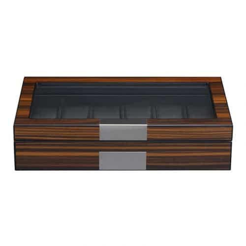 12 Slot Oxford Brown Watch Box