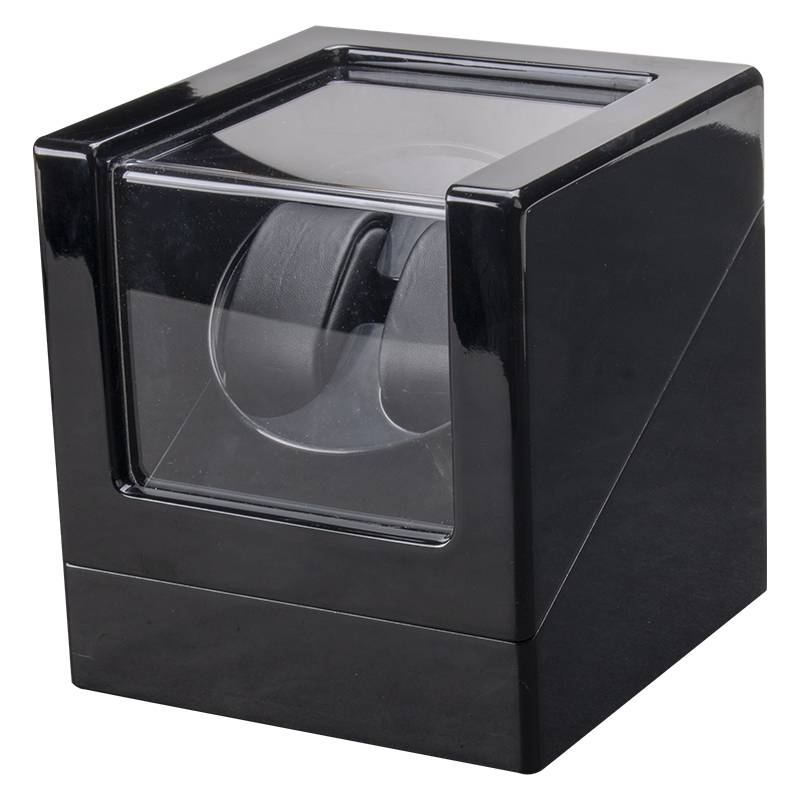 2-Slot Black Leather Automatic Watch Winder 1