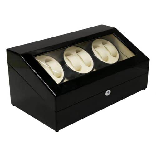 6-Slot Black Automatic Watch Winder