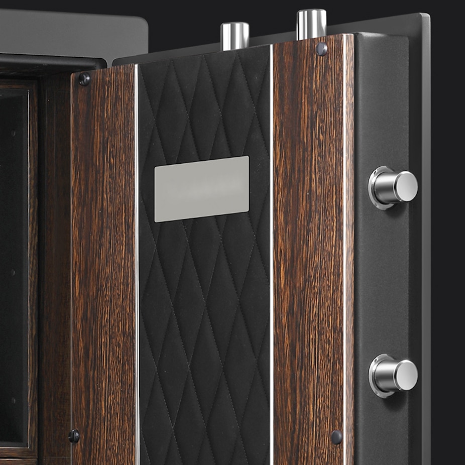 Walnut Watch Safe Bolted Door