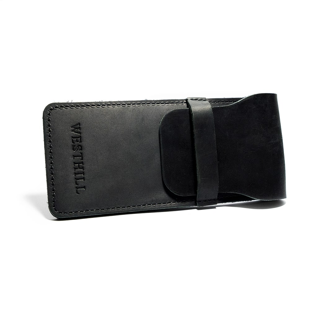 Small Leather Travel Case Black