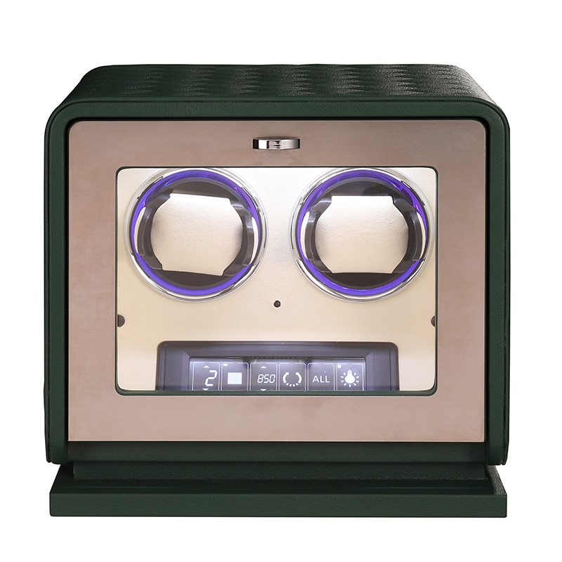 2 Slot CronoGuard Watch Winder - Olive