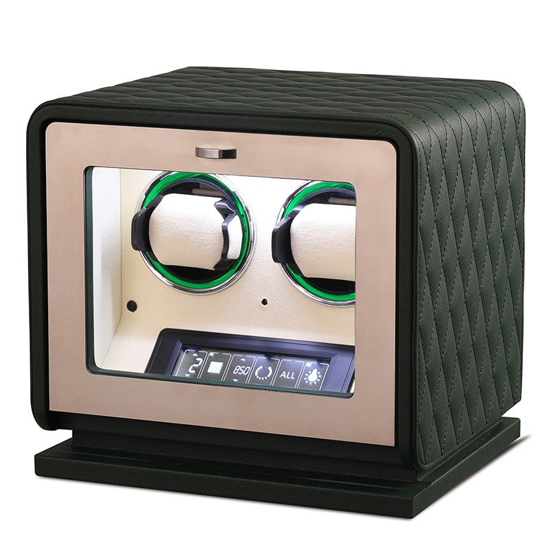 2 Slot CronoGuard Watch Winder - Olive
