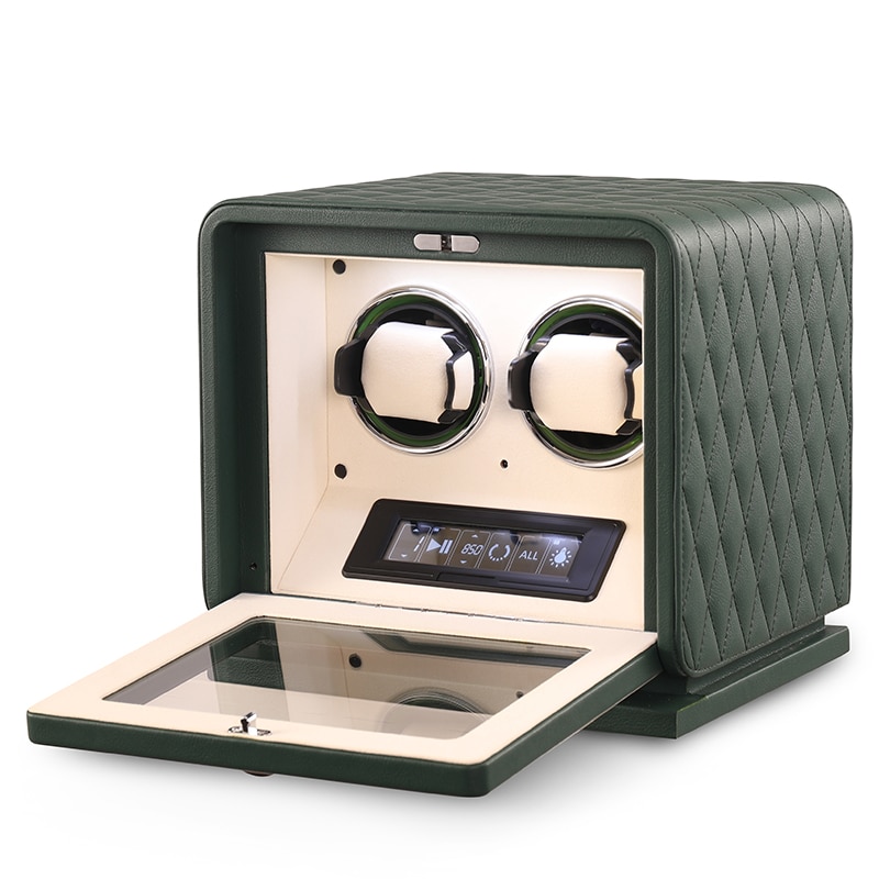 2 Slot CronoGuard Watch Winder - Olive