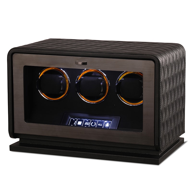 3 Slot CronoGuard Watch Winder - Black