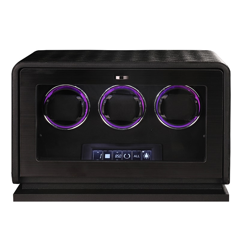 3 Slot CronoGuard Watch Winder - Black