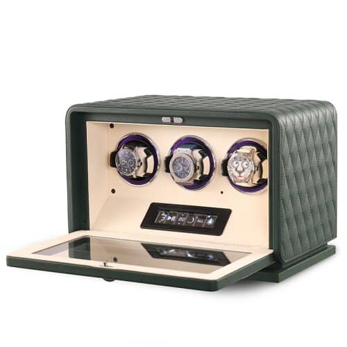 3 Slot CronoGuard Watch Winder - Olive