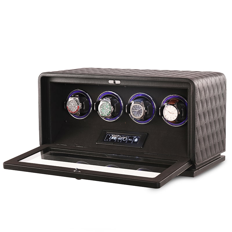 4 Slot CronoGuard Watch Winder - Black