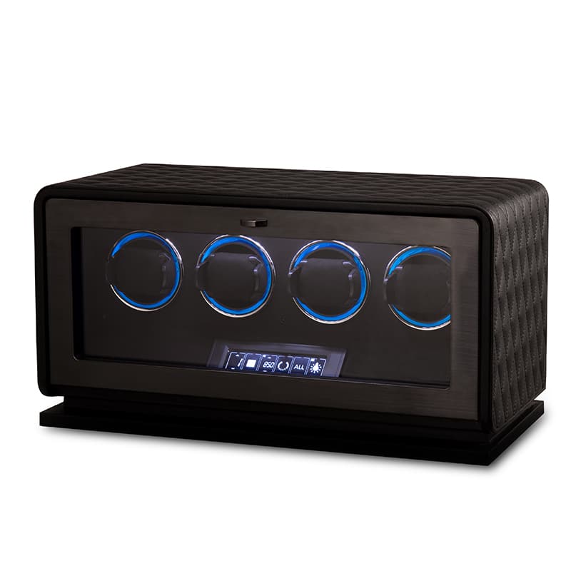 4 Slot CronoGuard Watch Winder - Black