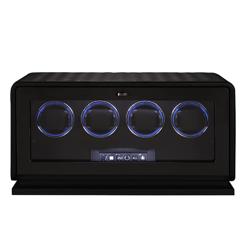 4 Slot CronoGuard Watch Winder - Black