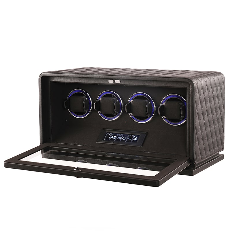 4 Slot CronoGuard Watch Winder - Black