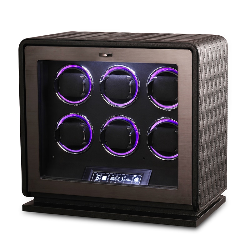 6 Slot CronoGuard Watch Winder - Black