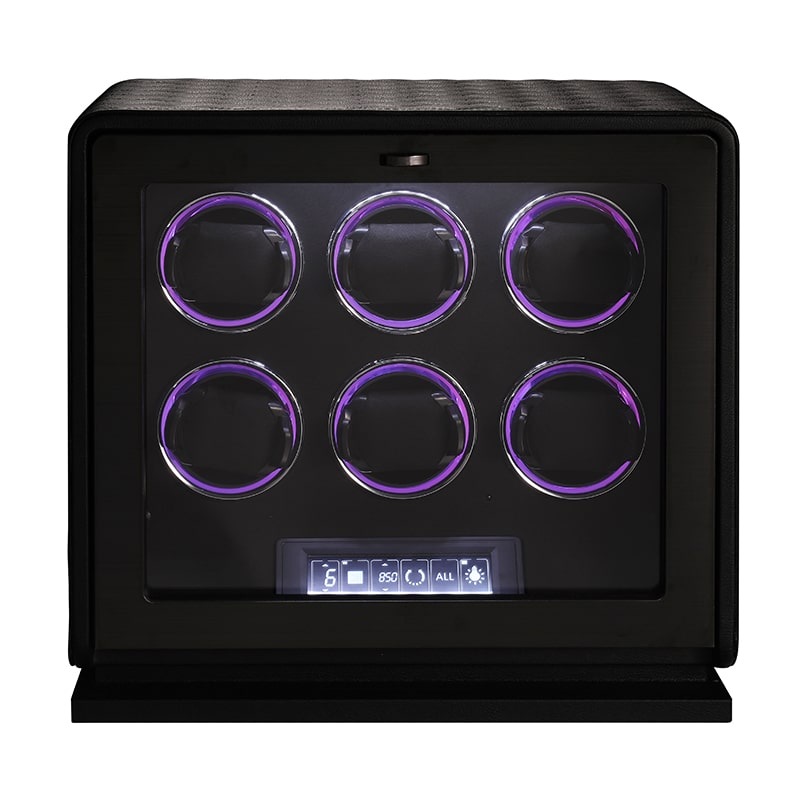 6 Slot CronoGuard Watch Winder - Black