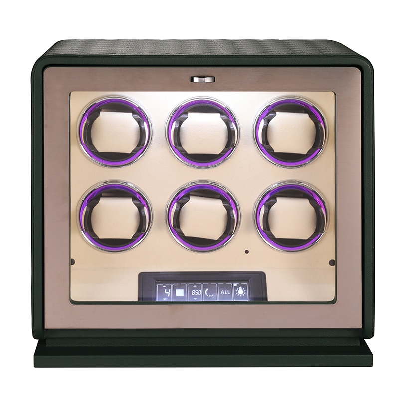 6 Slot CronoGuard Watch Winder - Olive