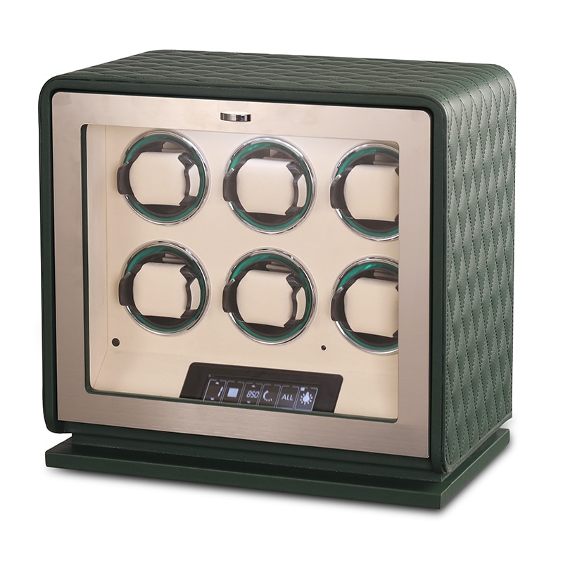 6 Slot CronoGuard Watch Winder - Olive