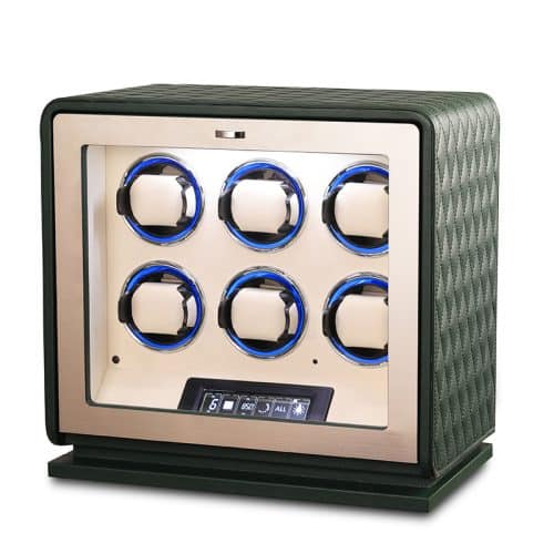 6 Slot CronoGuard Watch Winder - Olive