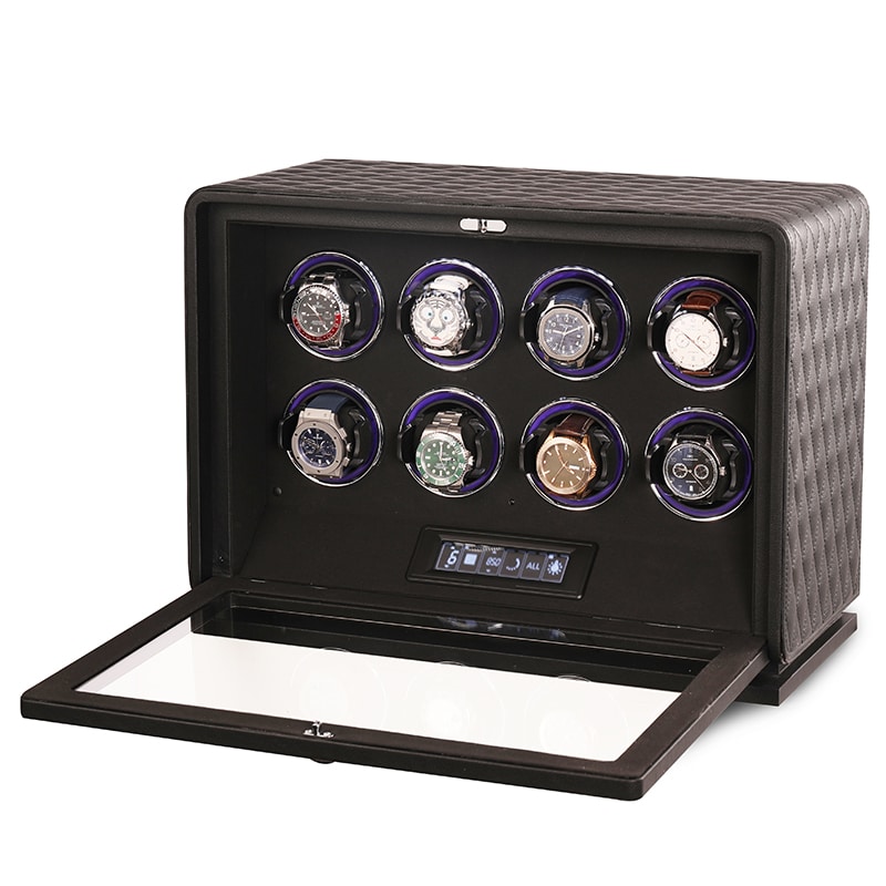 8 Slot CronoGuard Watch Winder - Black