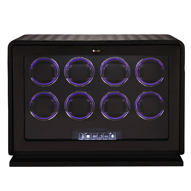 8 Slot CronoGuard Watch Winder - Black