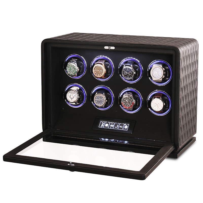 8 Slot CronoGuard Watch Winder - Black