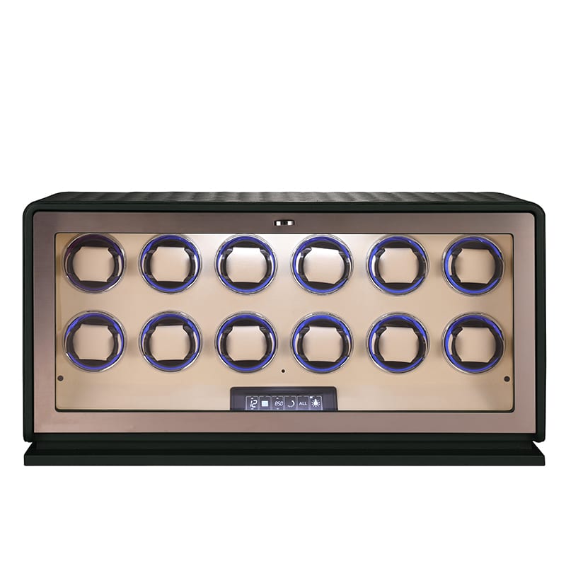12 Slot CronoGuard Watch Winder - Olive