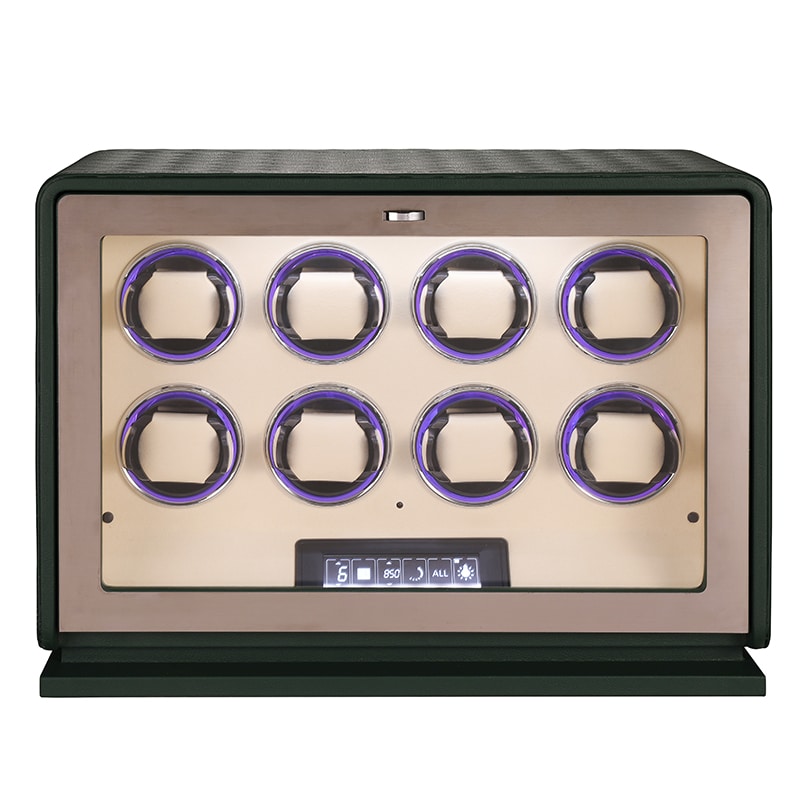 8 Slot CronoGuard Watch Winder - Olive