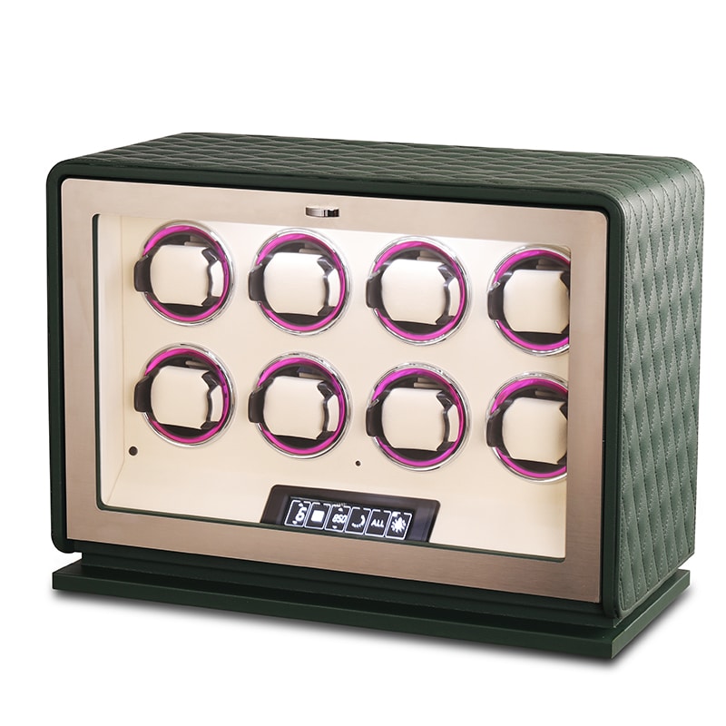 8 Slot CronoGuard Watch Winder - Olive