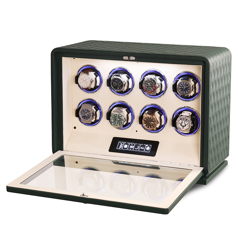 8 Slot CronoGuard Watch Winder - Olive