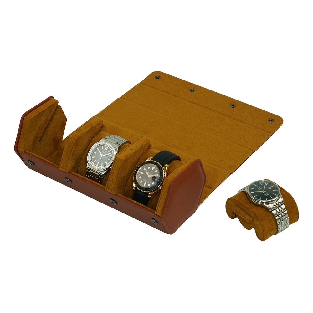 Brown Travel Watch Case