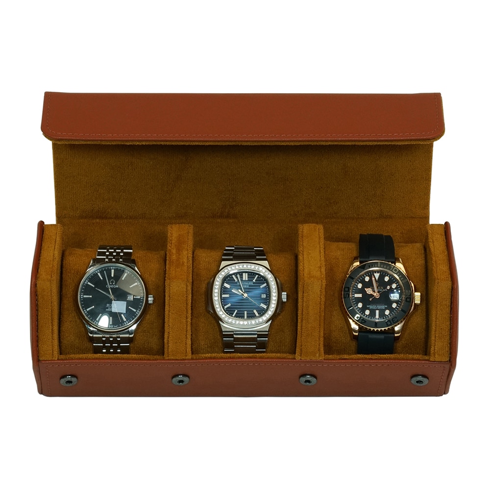 Brown Travel Watch Case
