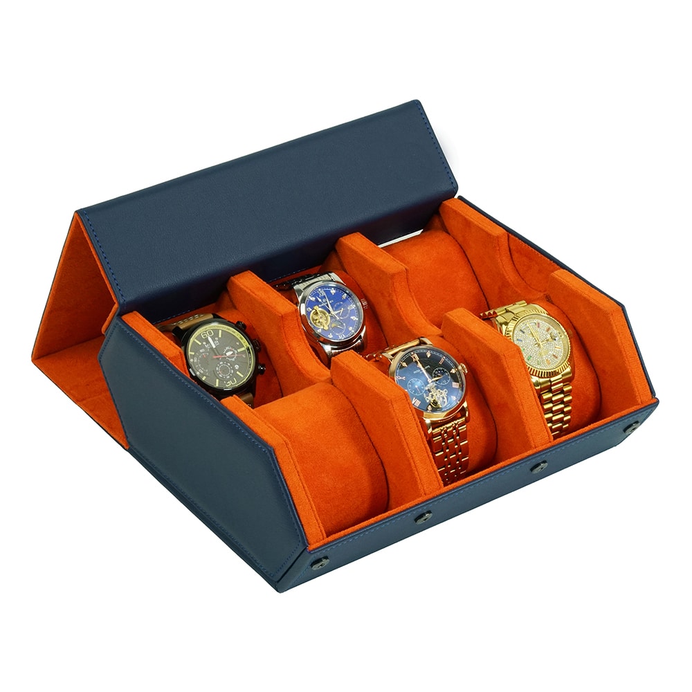Large Navy Travel Watch Case