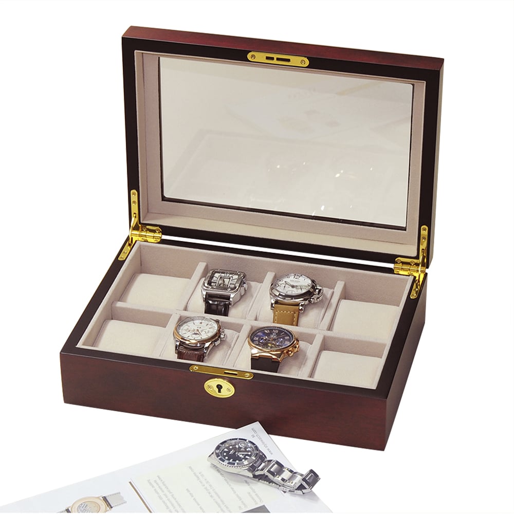 8 Slot Mahogany Watch Box