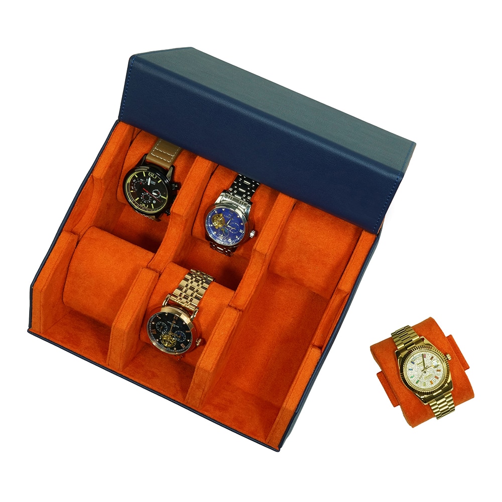 Large Navy Travel Watch Case