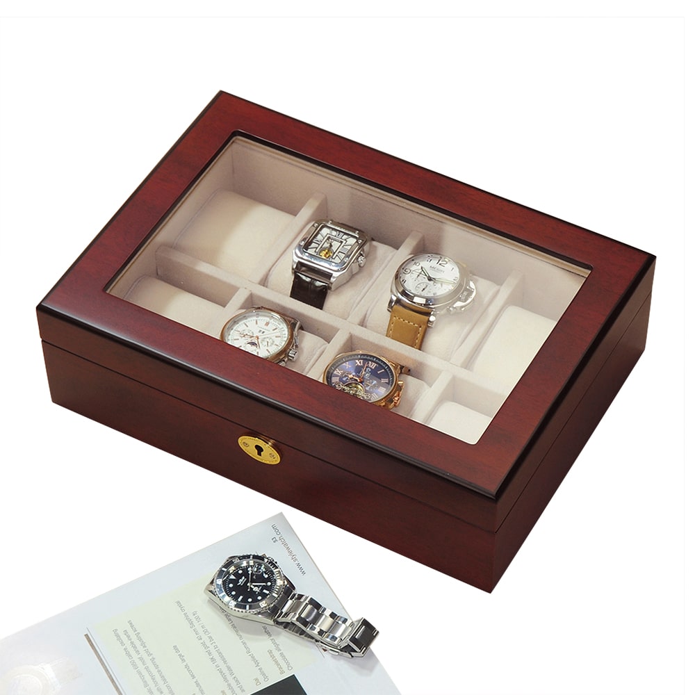 8 Slot Mahogany Watch Box