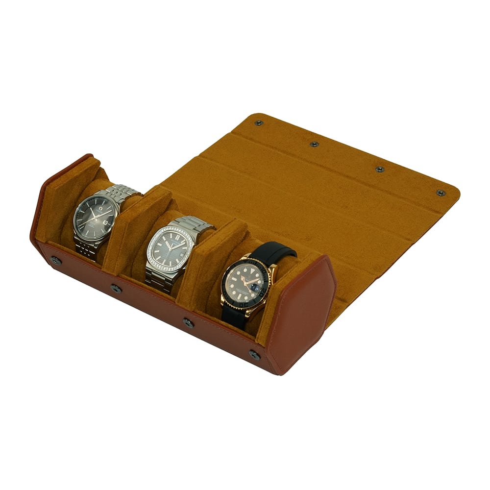 Brown Travel Watch Case