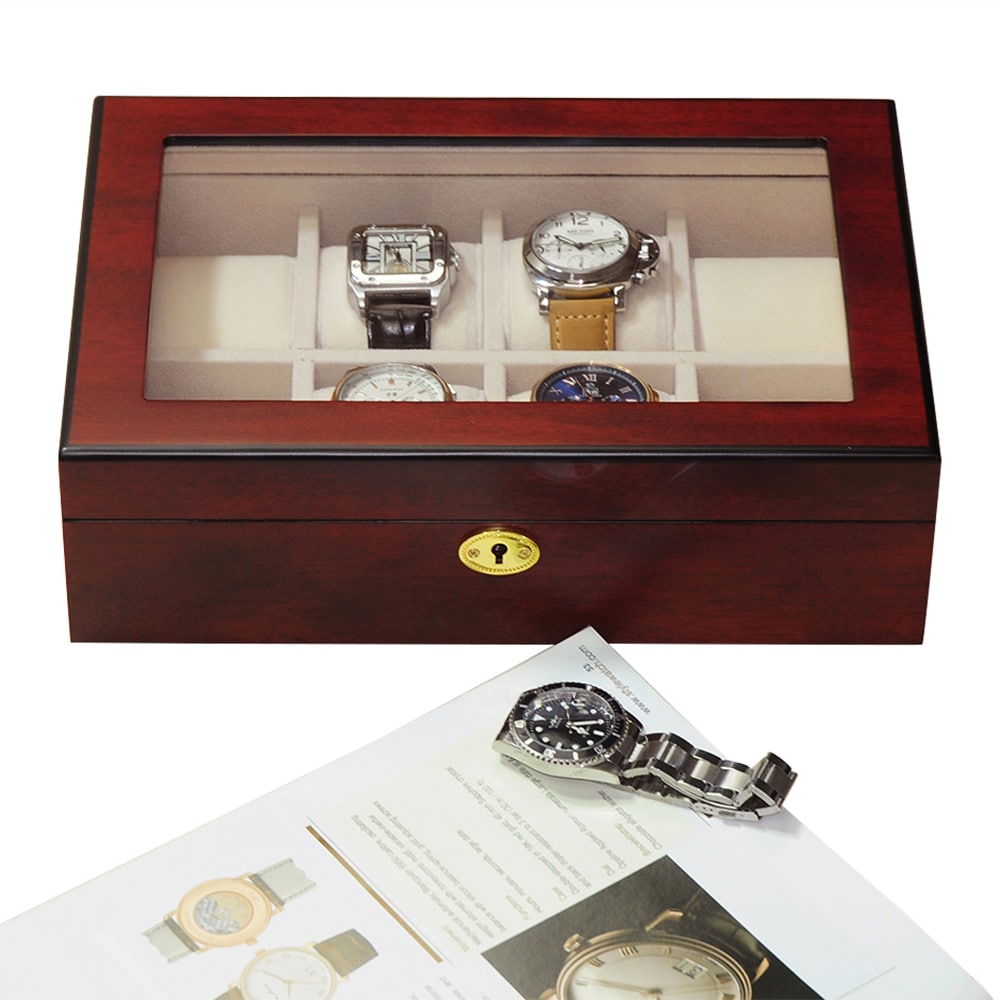 8 Slot Mahogany Watch Box